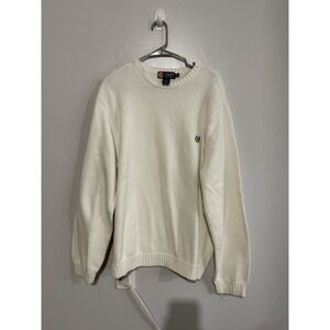 Vintage Chaps Cotton White Knit Sweater Men's‎ Size XL